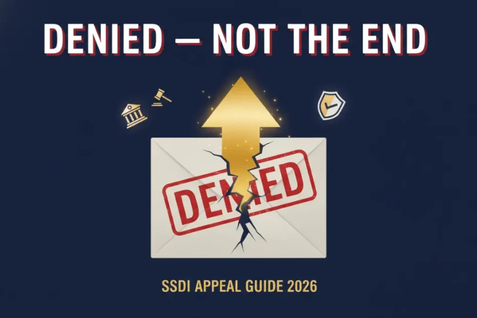 SSDI application denied appeal guide 2026 — step-by-step process to win disability benefits